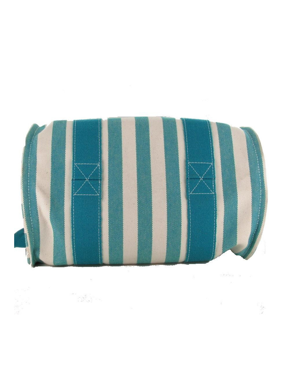 Sac HERMES à rayures bicolores