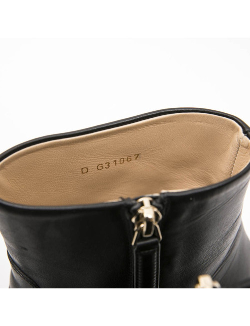 Boots T 37 CHANEL en cuir d'agneau noir