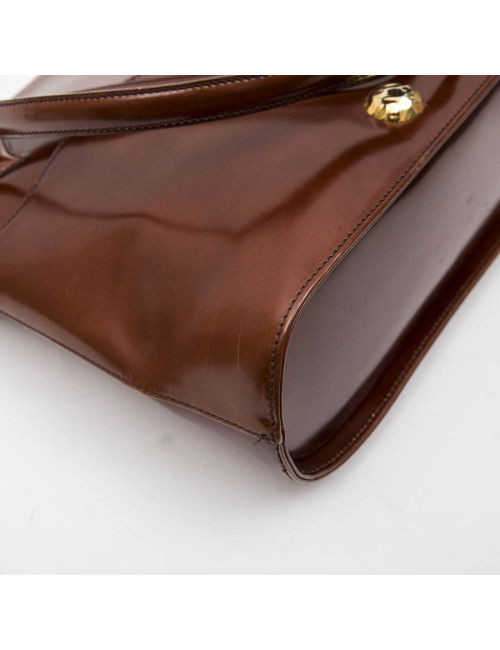 CHRISTIAN LACROIX vintage bag in smooth tawny leather