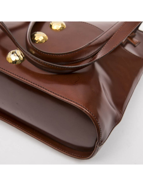 CHRISTIAN LACROIX vintage bag in smooth tawny leather