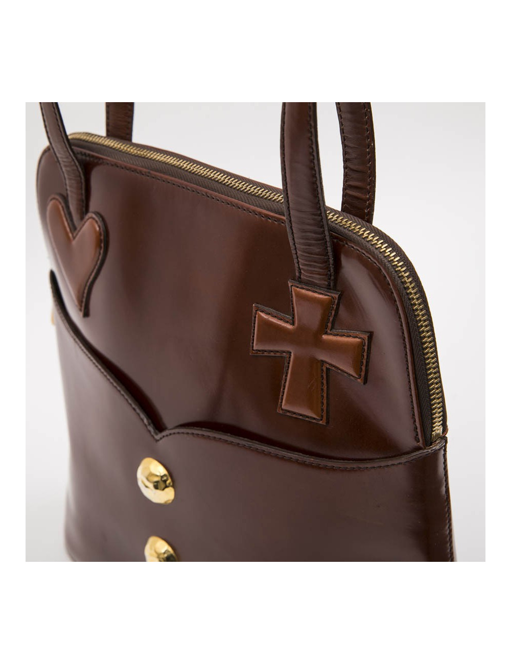 Sac CHRISTIAN LACROIX cuir lisse fauve