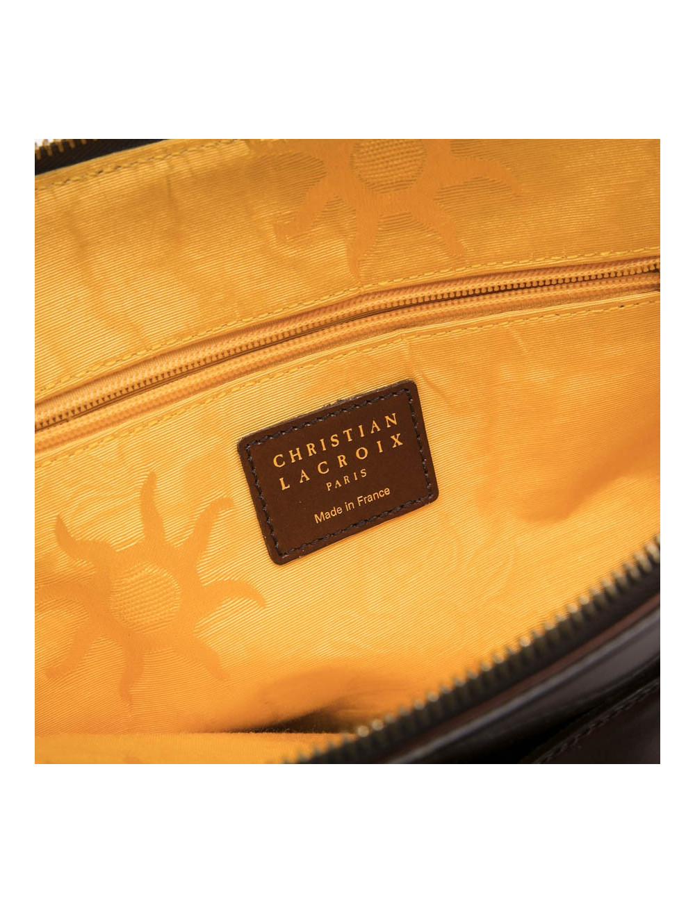 CHRISTIAN LACROIX vintage bag in smooth tawny leather