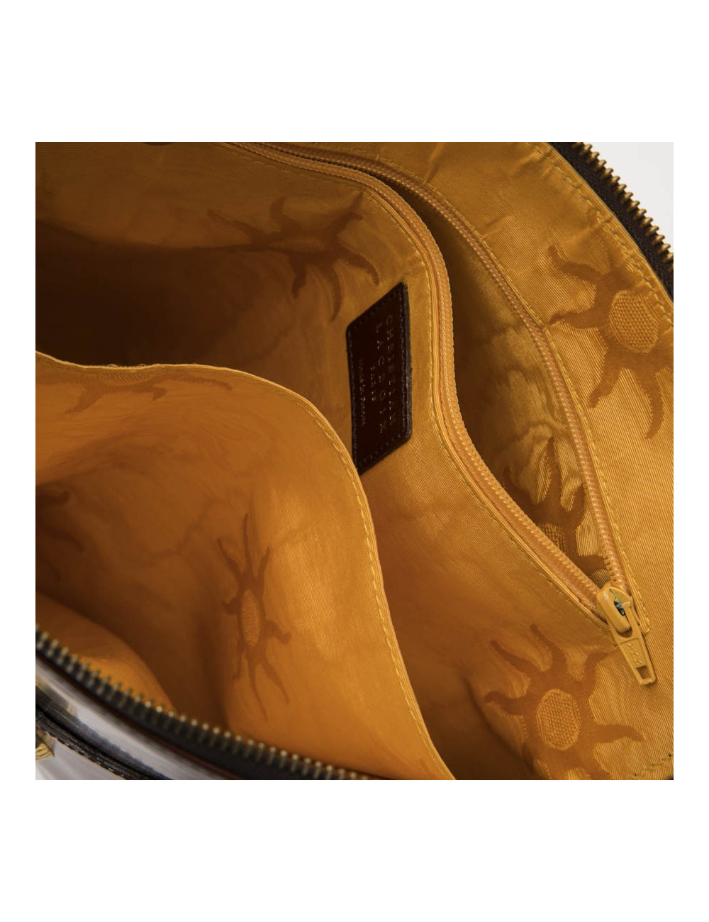 CHRISTIAN LACROIX vintage bag in smooth tawny leather