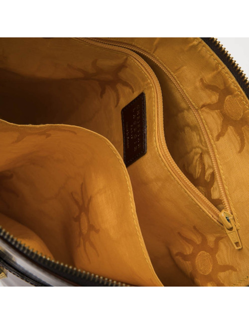 CHRISTIAN LACROIX vintage bag in smooth tawny leather