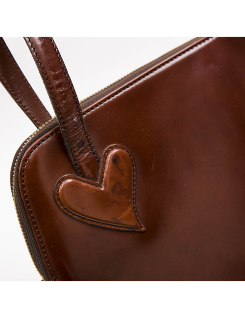 CHRISTIAN LACROIX vintage bag in smooth tawny leather