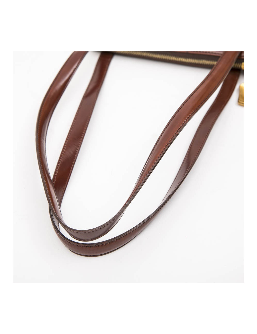 CHRISTIAN LACROIX vintage bag in smooth tawny leather