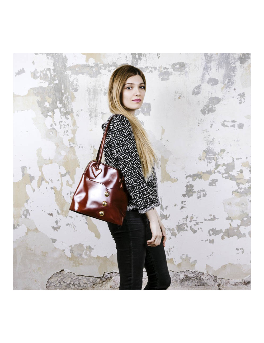 Sac CHRISTIAN LACROIX cuir lisse fauve