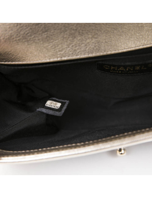 Sac " Boy" CHANEL bicolore noir et argent