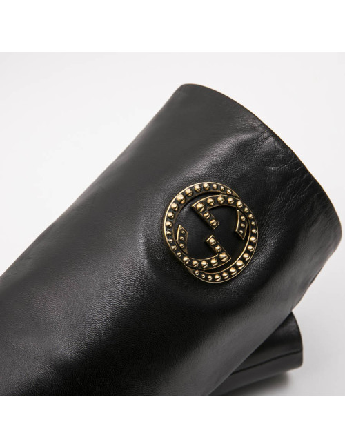 Bottes GUCCI T 36.5 cuir d'agneau souple noir