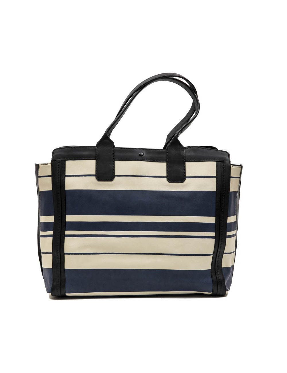 Sac CHLOE en cuir rayé beige et bleu