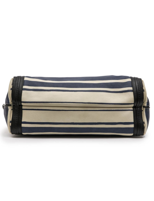 Sac CHLOE en cuir rayé beige et bleu