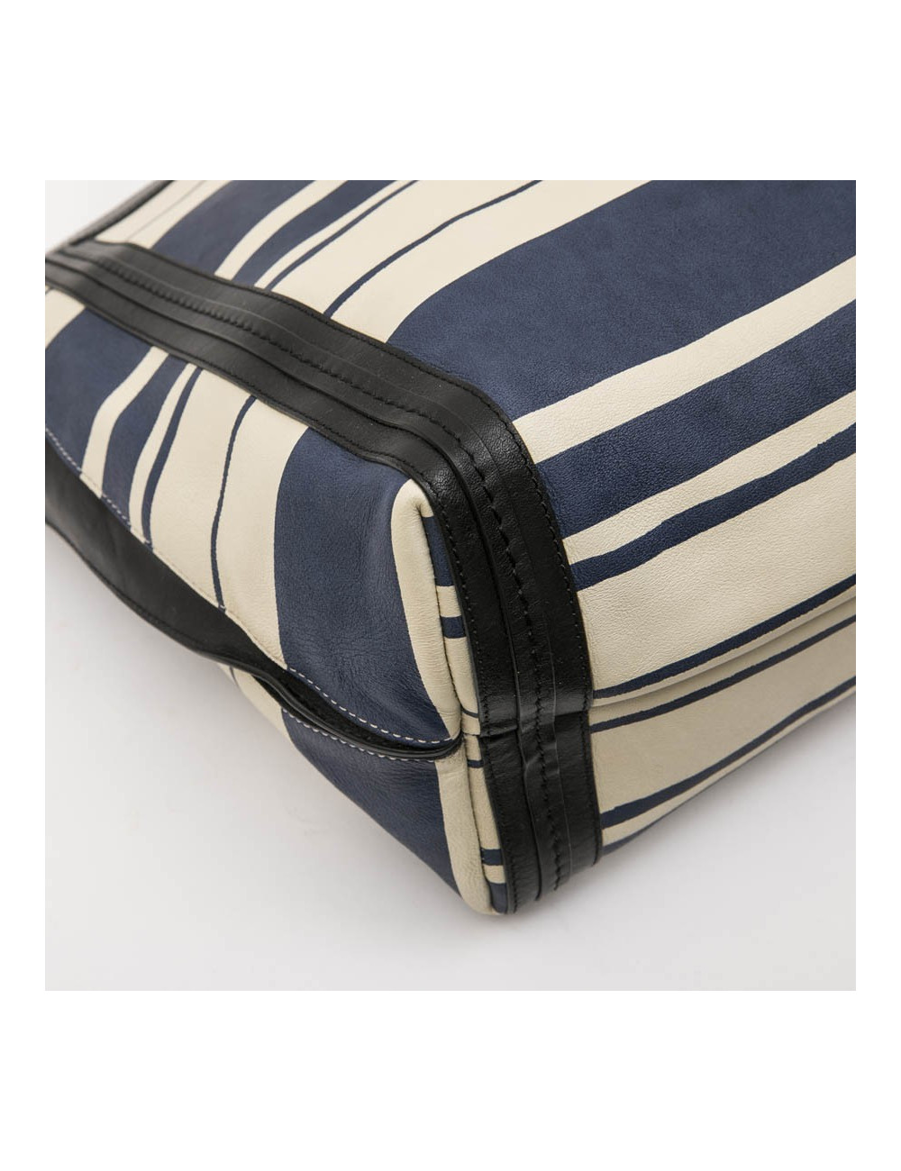 Sac CHLOE en cuir rayé beige et bleu