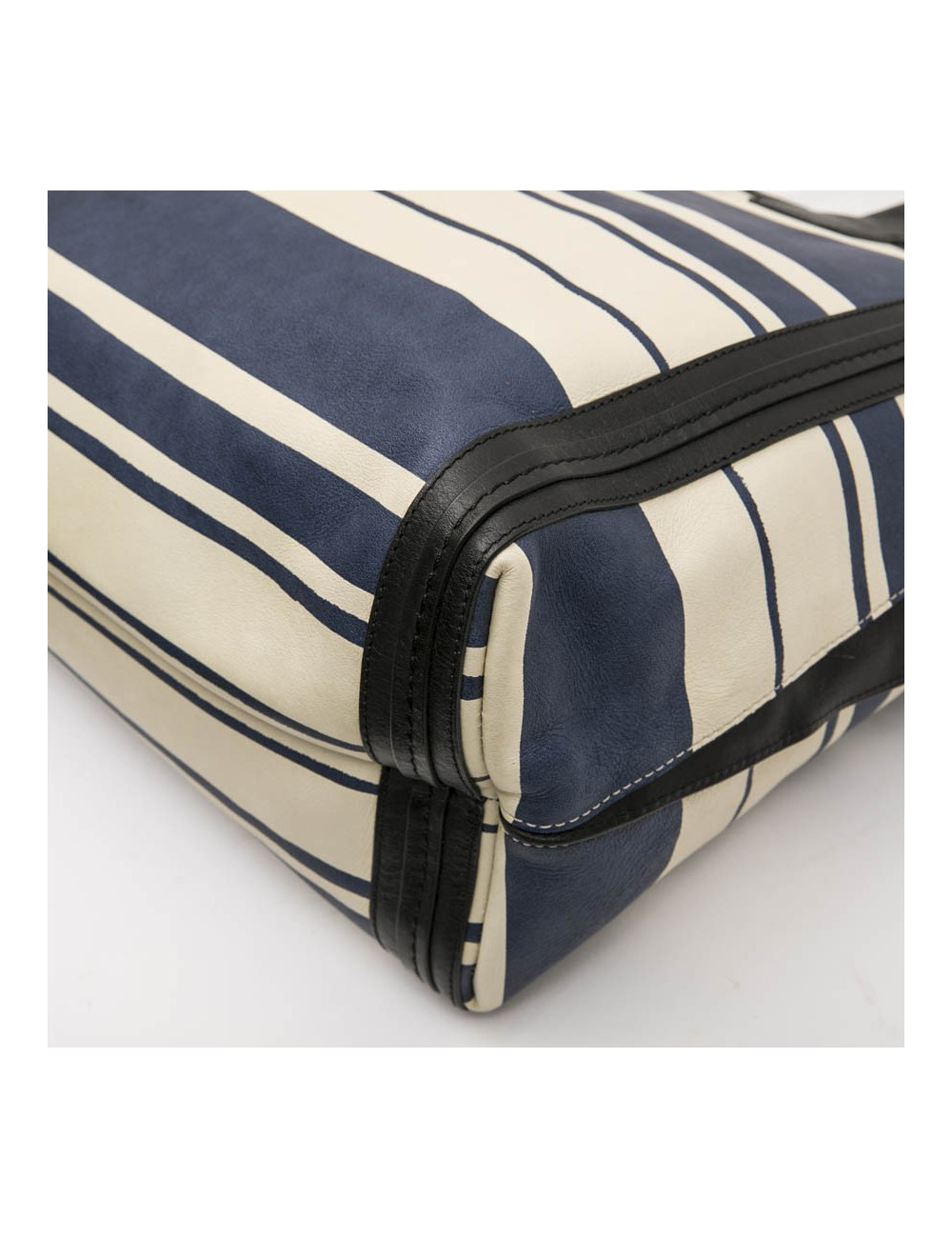 Sac CHLOE en cuir rayé beige et bleu