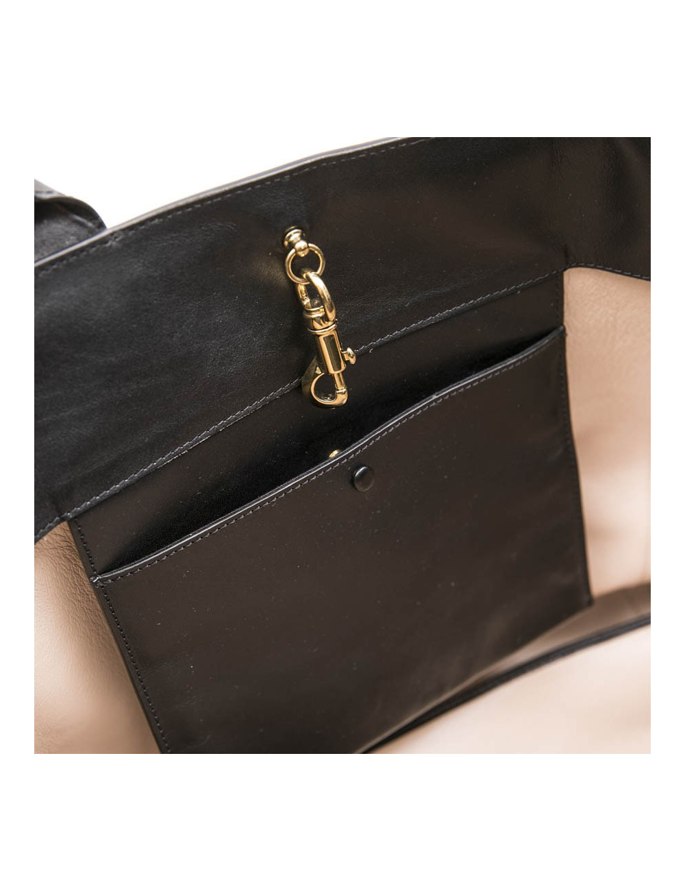 Sac CHLOE en cuir rayé blanc et bleu