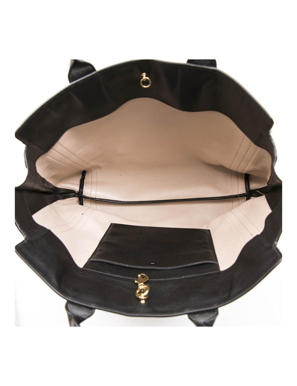 Sac CHLOE en cuir rayé beige et bleu