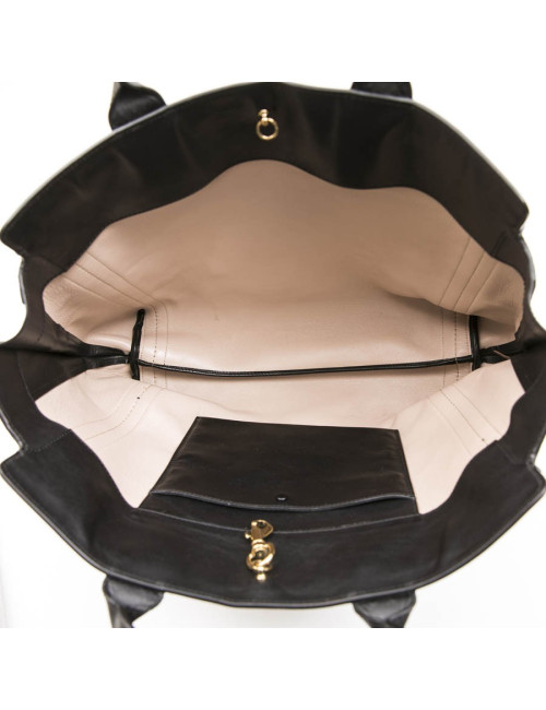 Sac CHLOE en cuir rayé beige et bleu