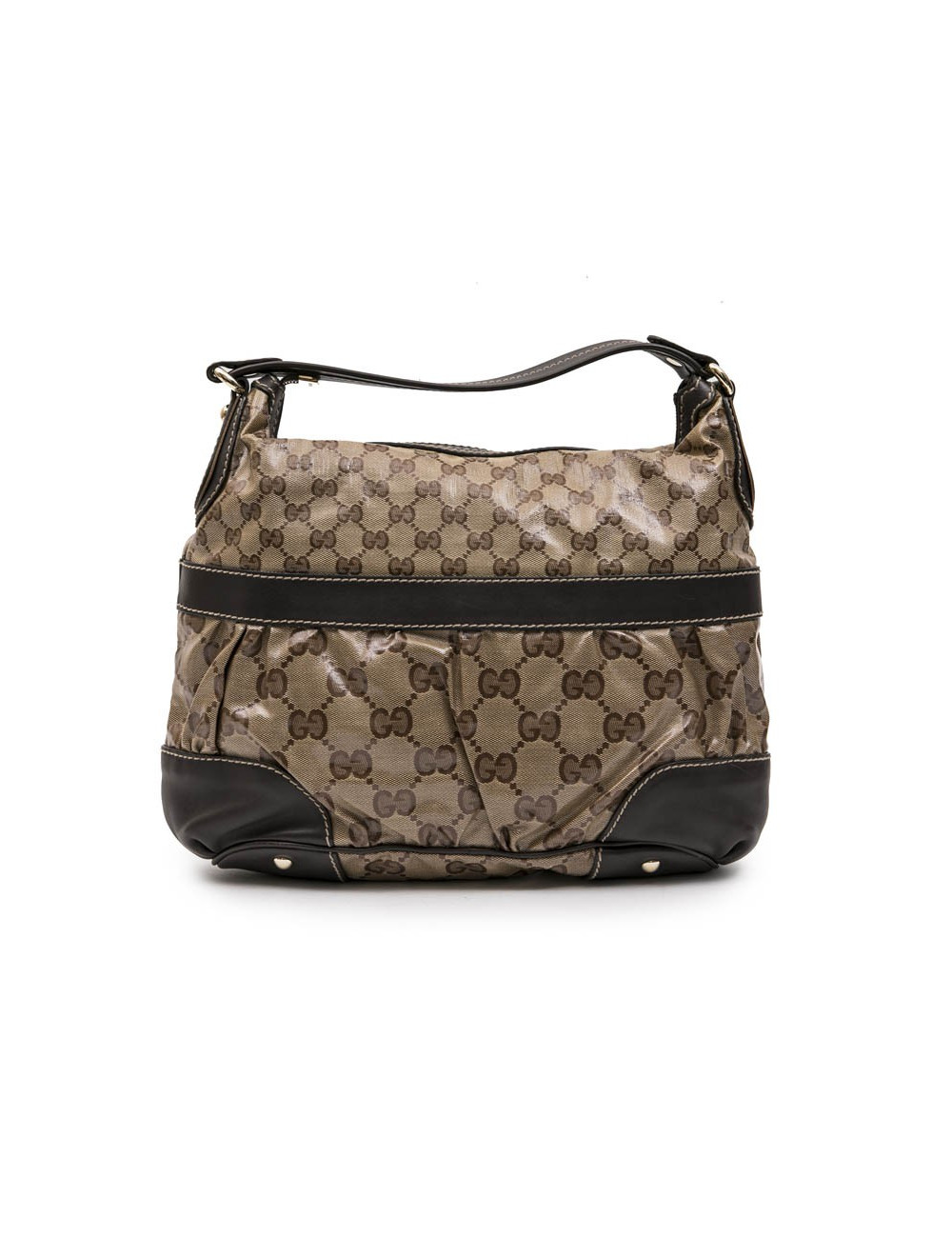 GUCCI vintage bag in brown monogram canvas - Superb Occasion GUCCI Bag