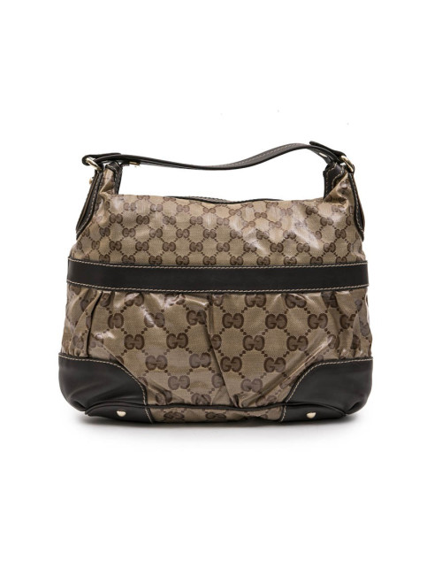 GUCCI vintage bag in brown monogram canvas - Superb Occasion GUCCI Bag