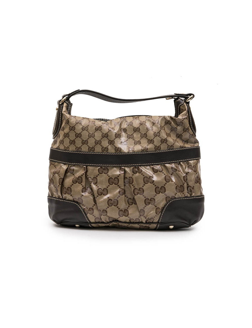 GUCCI vintage bag in brown monogram canvas - Superb Occasion GUCCI Bag