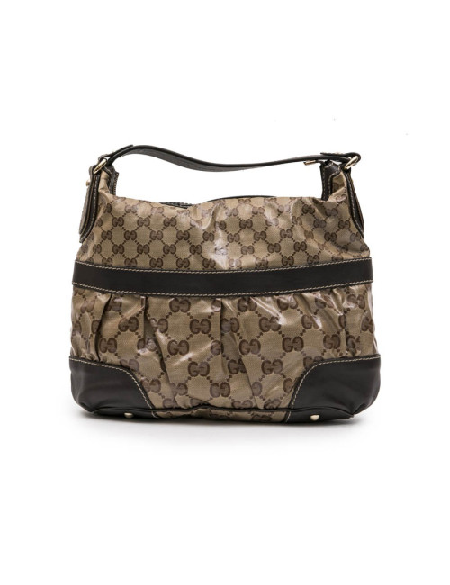 GUCCI vintage bag in brown monogram canvas - Superb Occasion GUCCI Bag