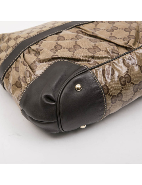 GUCCI vintage bag in brown monogram canvas - Superb Occasion GUCCI Bag