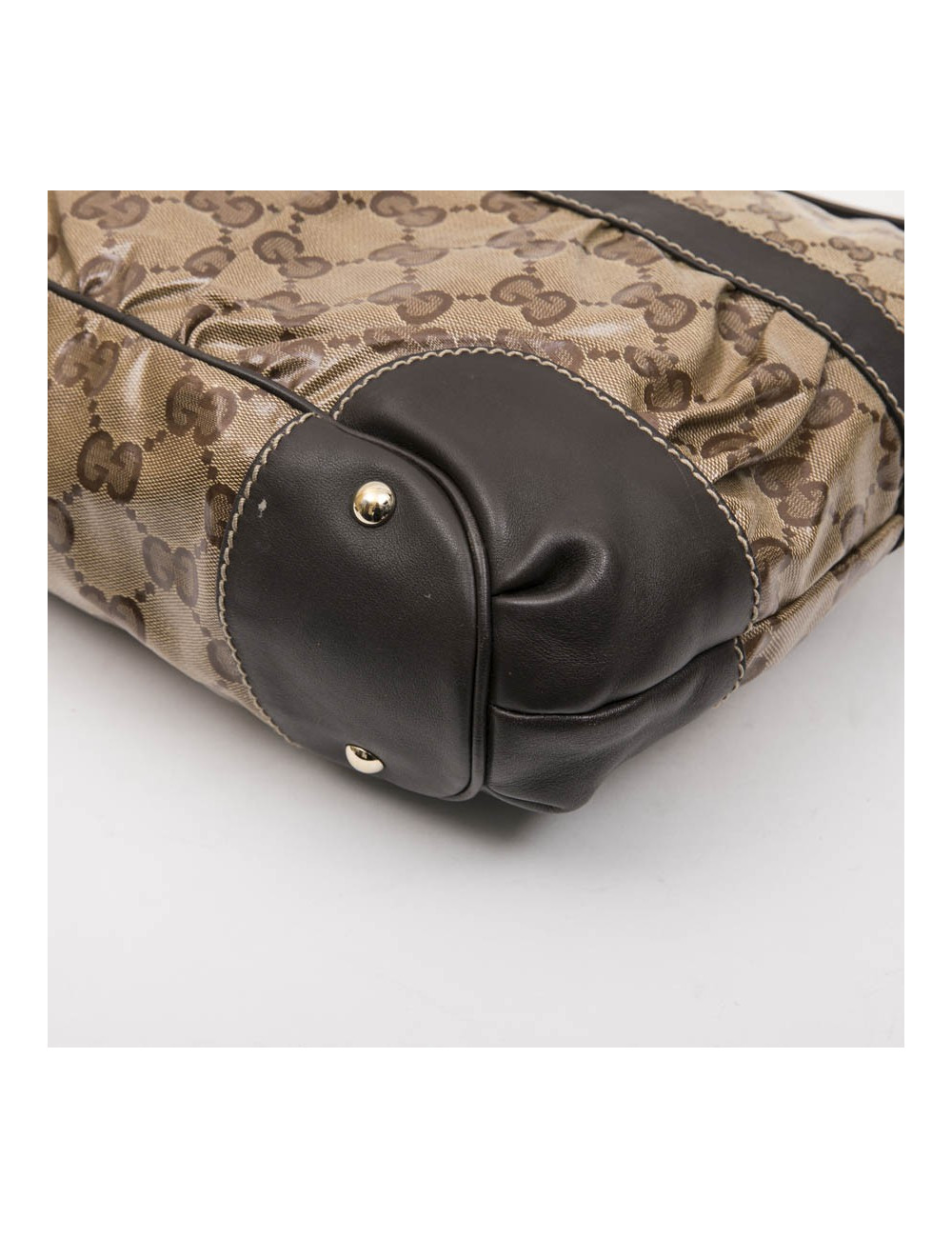 GUCCI vintage bag in brown monogram canvas - Superb Occasion GUCCI Bag