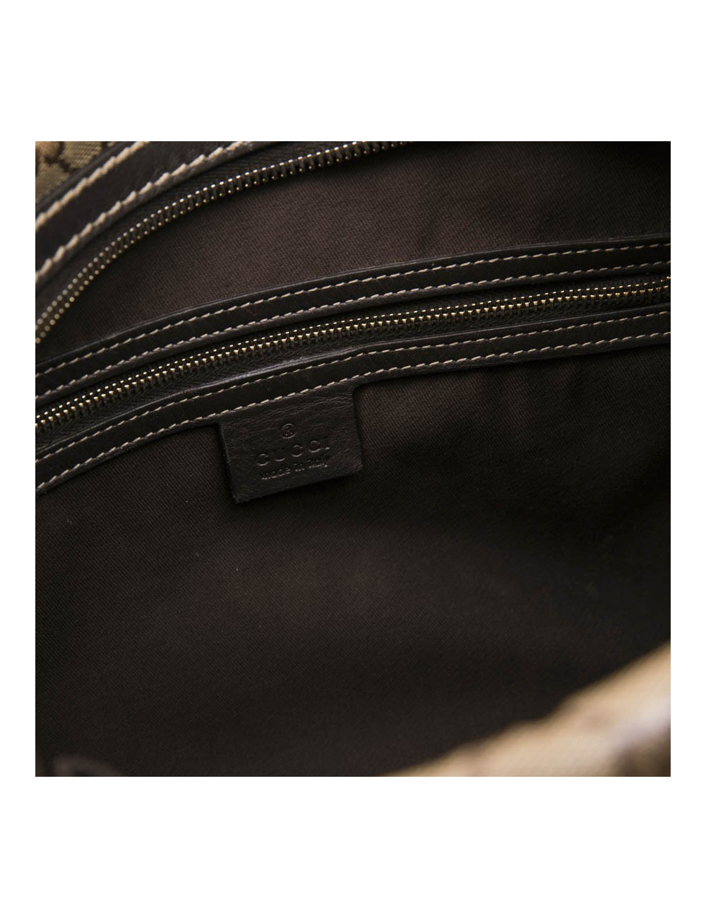 GUCCI vintage bag in brown monogram canvas - Superb Occasion GUCCI Bag