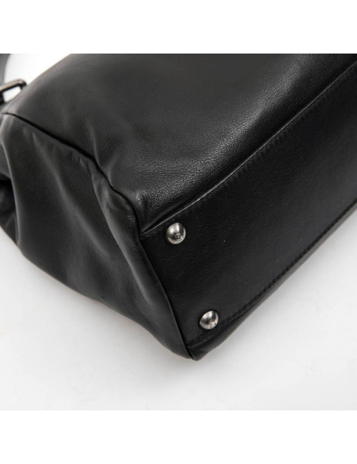 Sac Peekaboo FENDI  cuir d'agneau lisse noir TM