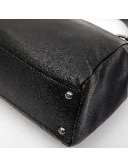 Sac Peekaboo FENDI  cuir d'agneau lisse noir TM