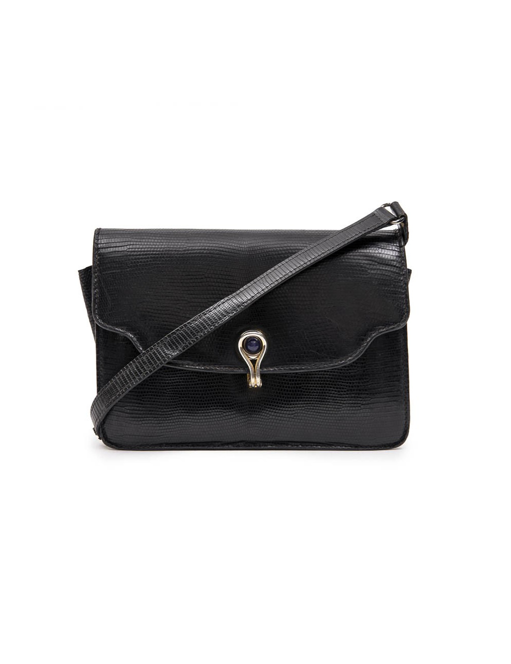 Sac GUCCI alligator noir Vintage