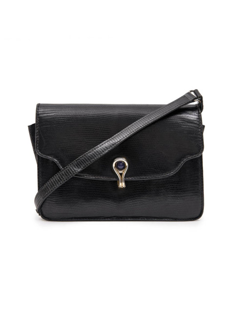 Sac GUCCI alligator noir Vintage