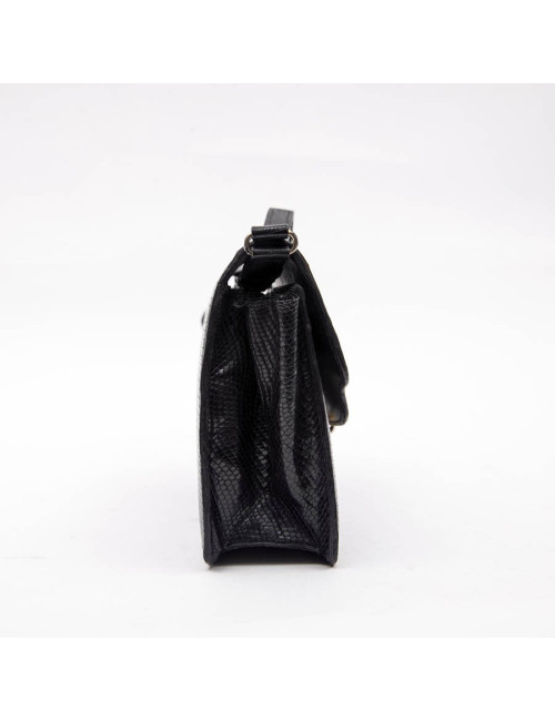 GUCCI Vintage bag in black snake 