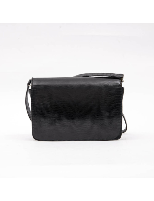 GUCCI Vintage bag in black snake 