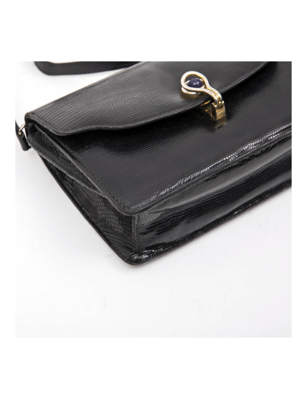 Sac GUCCI alligator noir Vintage