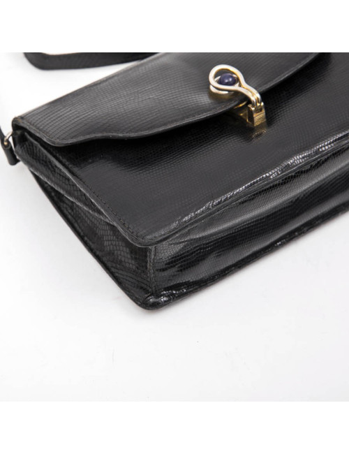 Sac GUCCI alligator noir Vintage