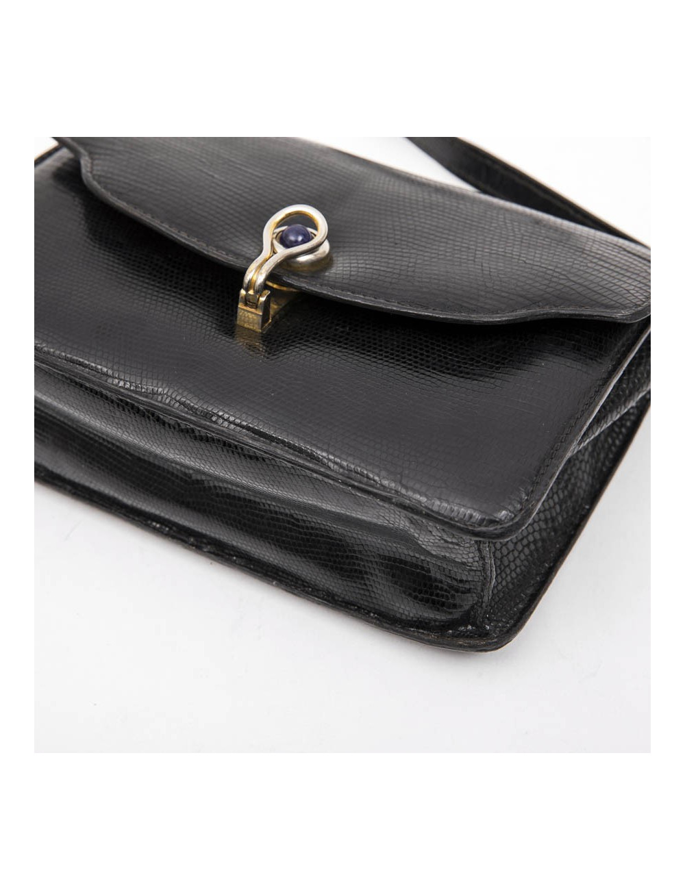 Sac GUCCI alligator noir Vintage