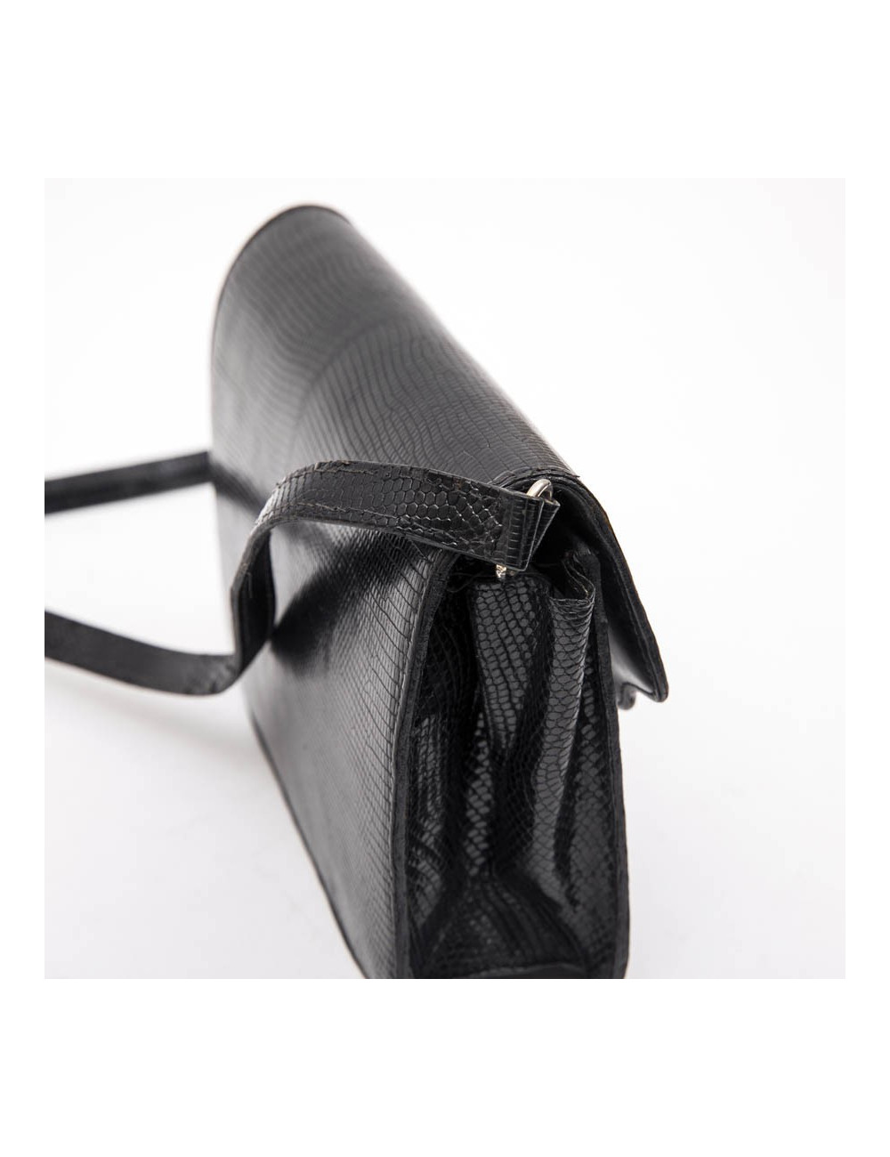 Sac GUCCI alligator noir Vintage