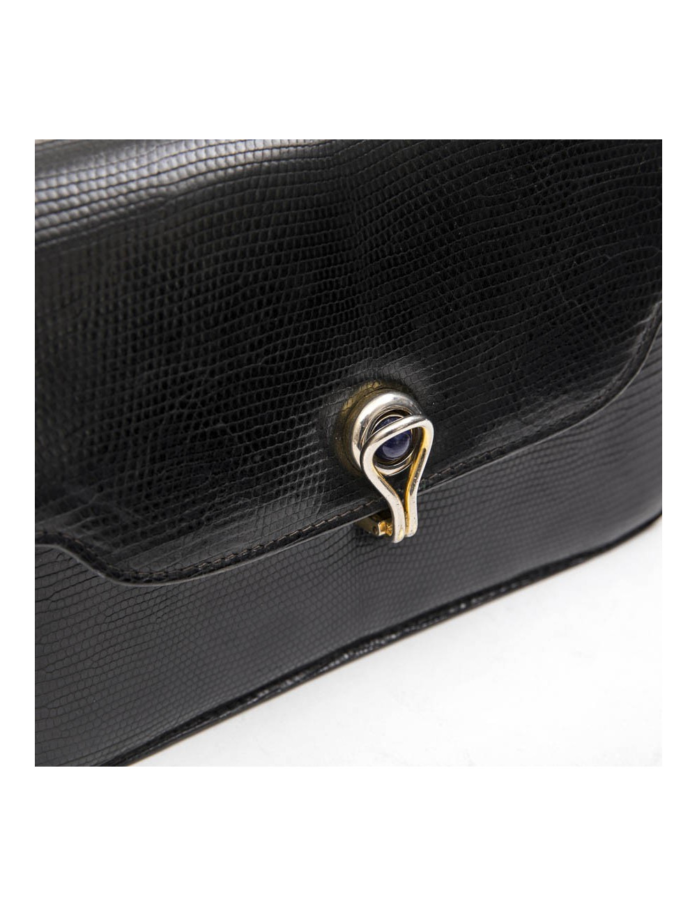 GUCCI Vintage bag in black snake 