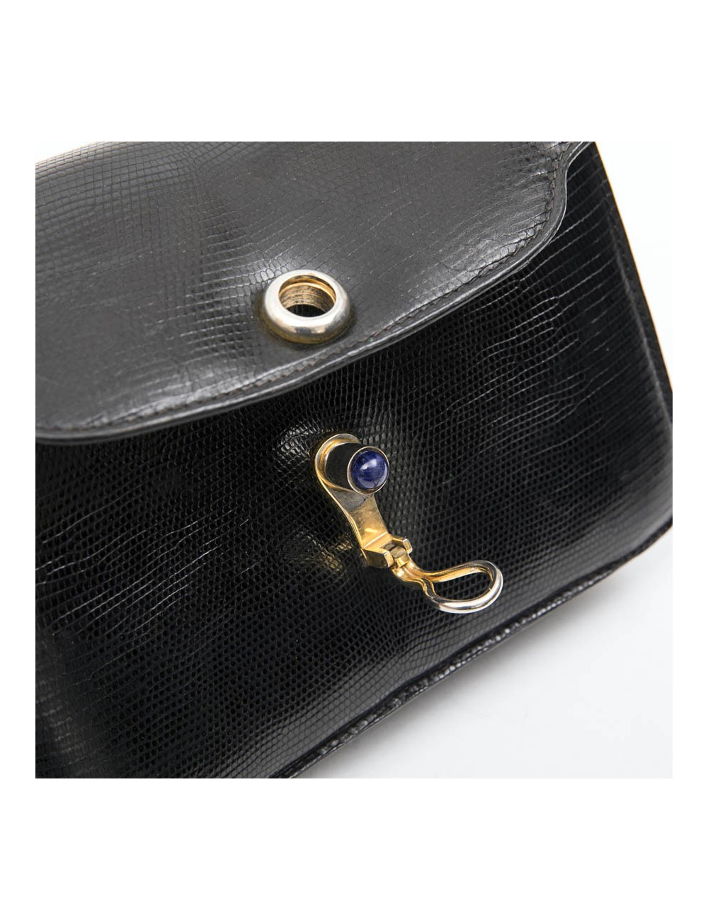 Sac GUCCI alligator noir Vintage