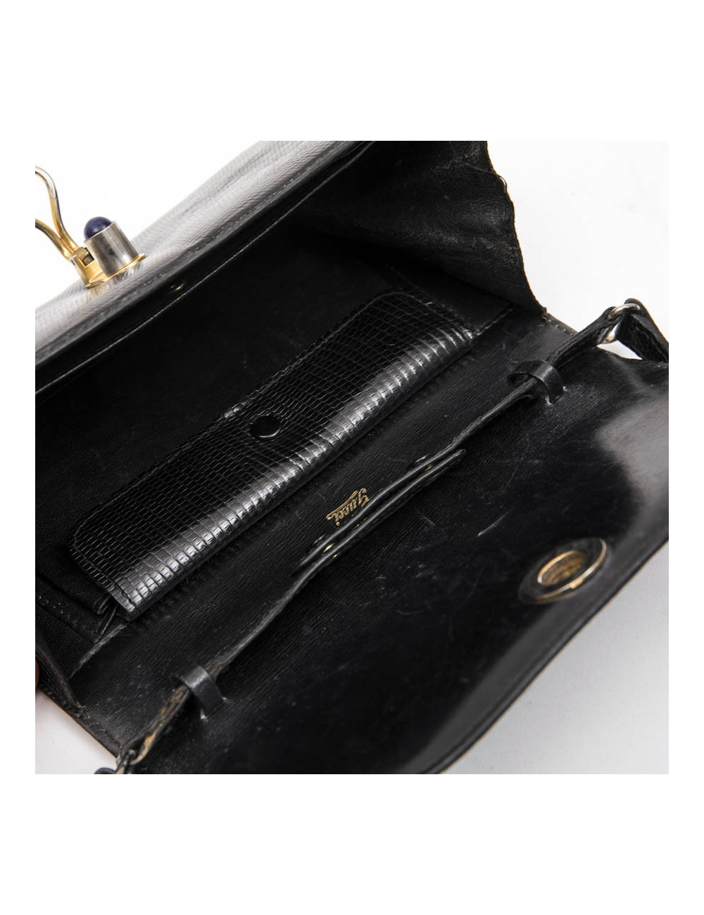 Sac GUCCI alligator noir Vintage