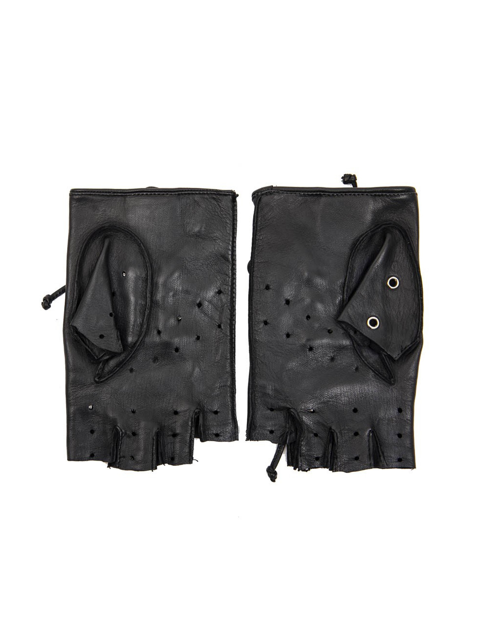 Mitaines CAUSSE Gantier cuir d'agneau lisse noir