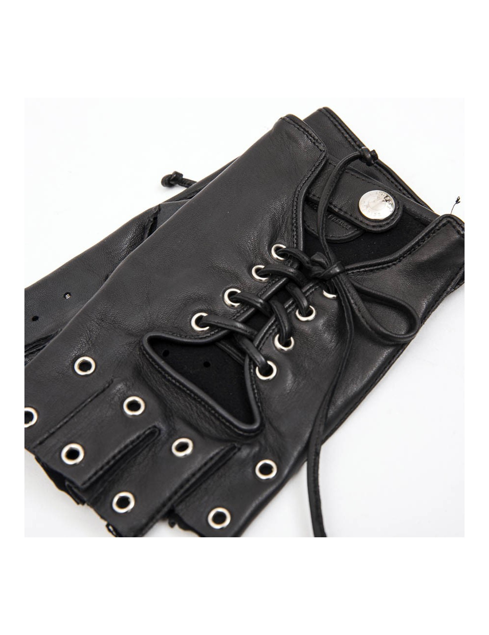 Mitaines CAUSSE Gantier  Femme cuir d'agneau lisse noir