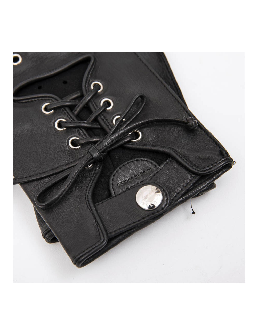 Mitaines CAUSSE Gantier  Femme cuir d'agneau lisse noir