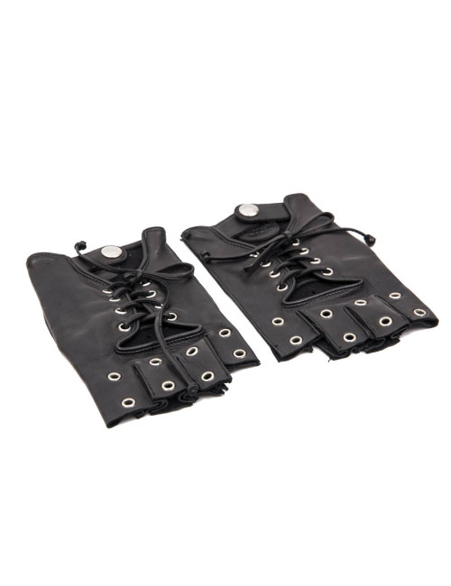 Mitaines CAUSSE Gantier  Femme cuir d'agneau lisse noir