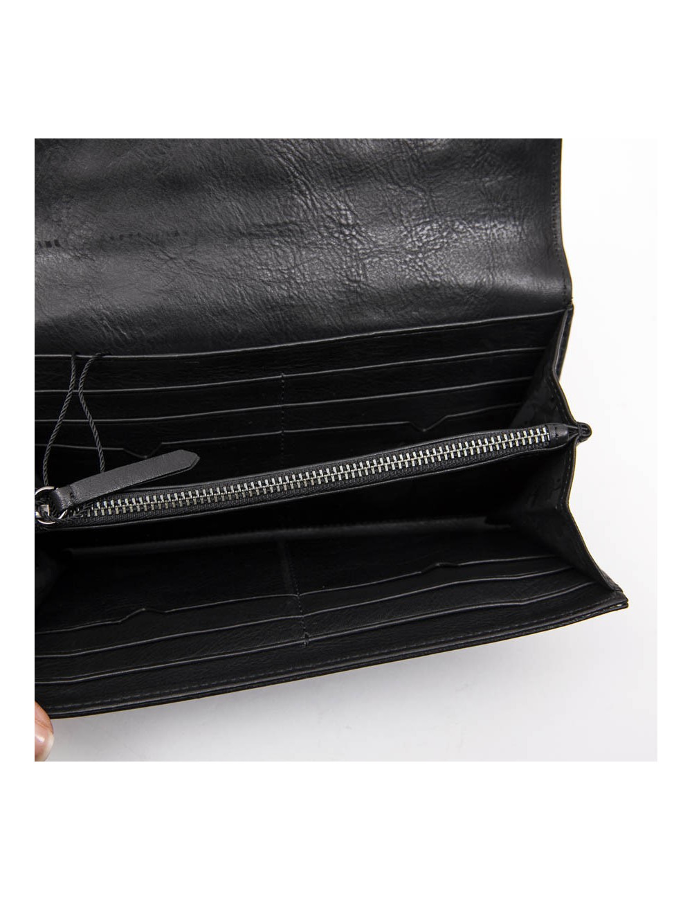 KARL LAGERFELD black wallet with geometric studs