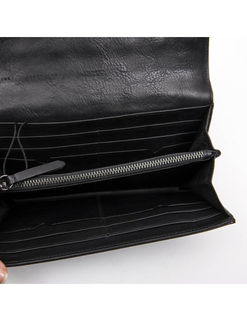 KARL LAGERFELD black wallet with geometric studs