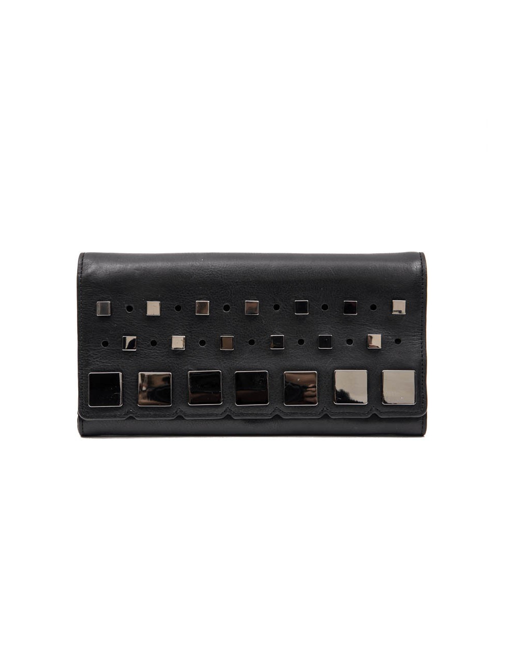 KARL LAGERFELD black wallet with geometric studs
