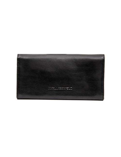 KARL LAGERFELD black wallet with geometric studs