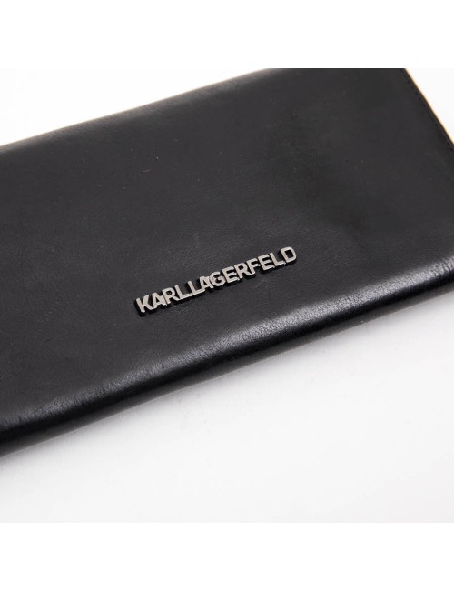 KARL LAGERFELD black wallet with geometric studs