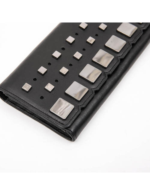 KARL LAGERFELD black wallet with geometric studs